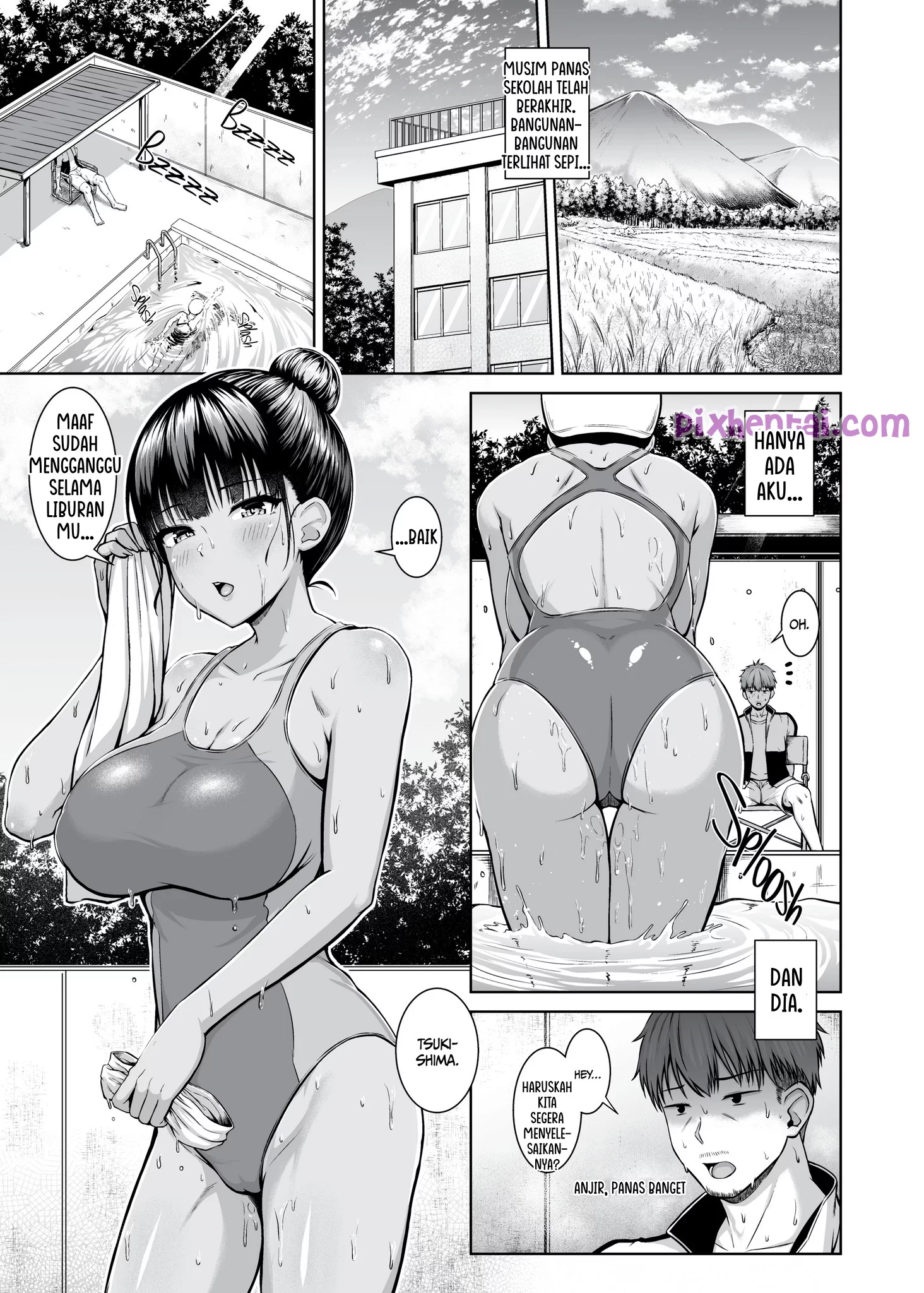 Komik hentai xxx manga sex bokep The Cool Beauty from the Swim Club is Mad about Sex 2